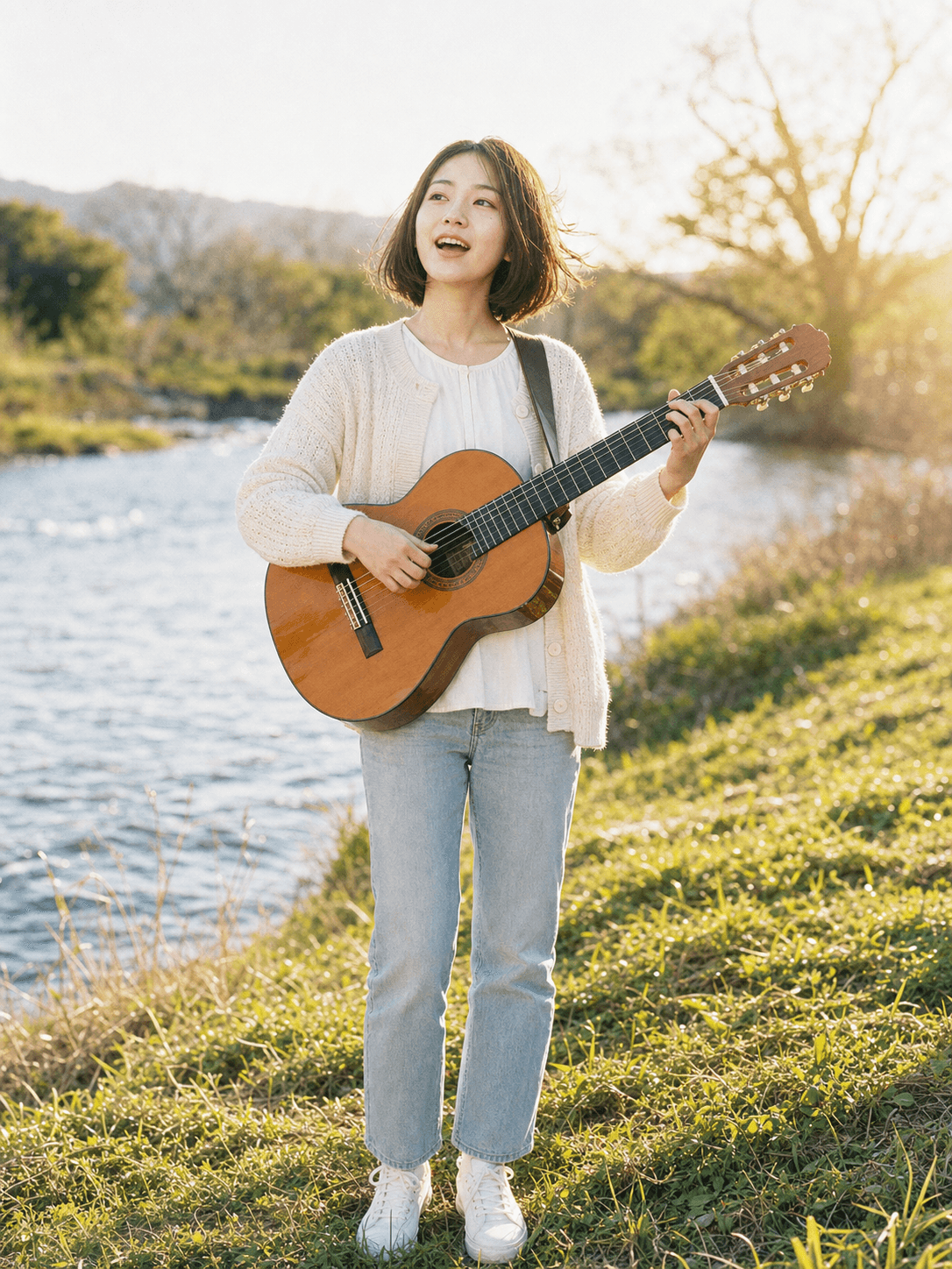 rinne singing by the river