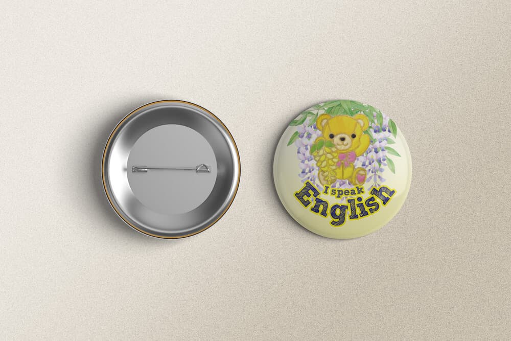 海外来園者向け外国語缶バッジ