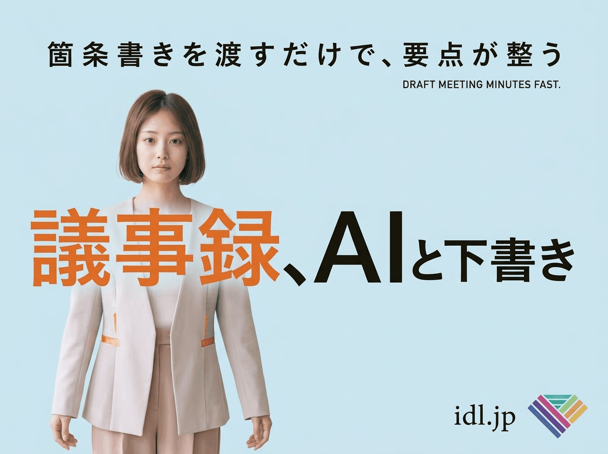 会議の議事録は生成AIでどう下書きすればいいですか?