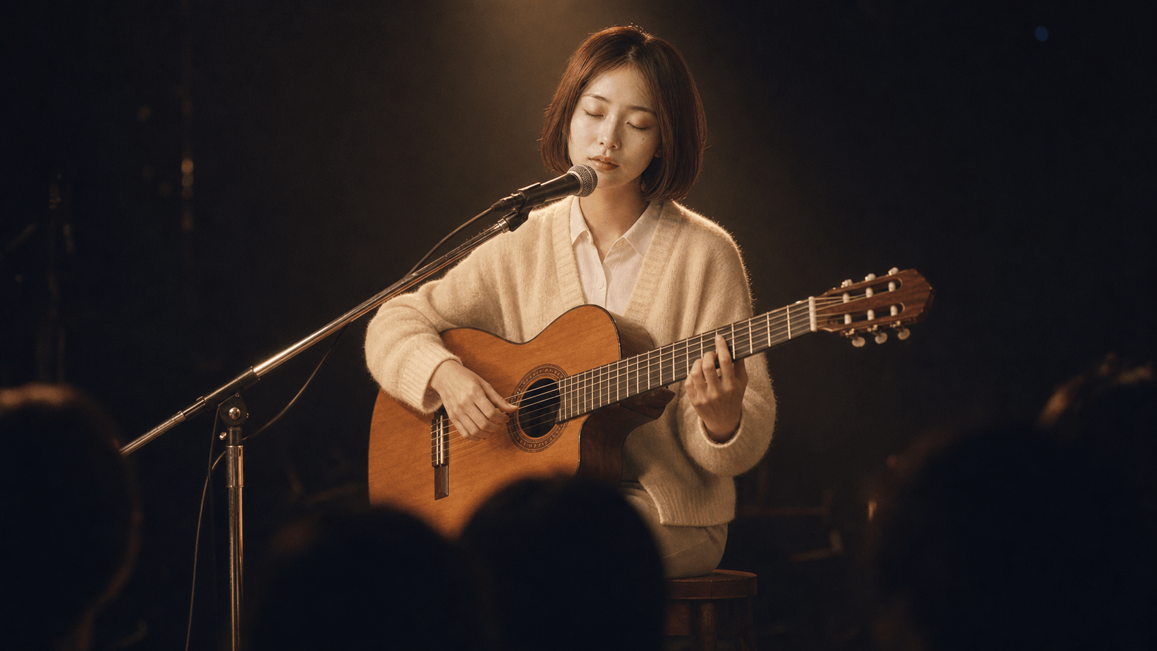 rinne — AI Singer-Songwriter performing on stage